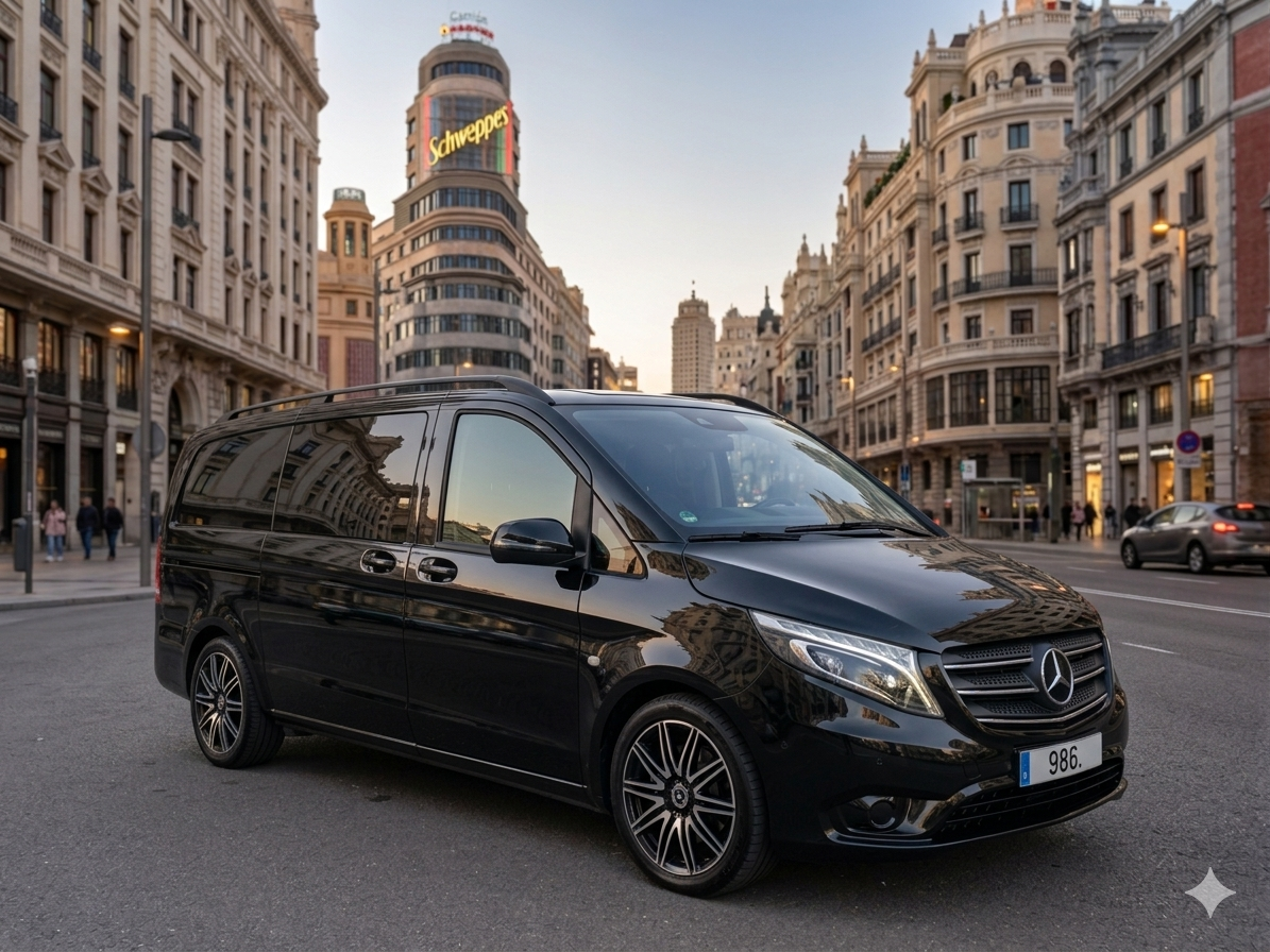 Mercedes-Benz V-Class exterior in Gran Vía